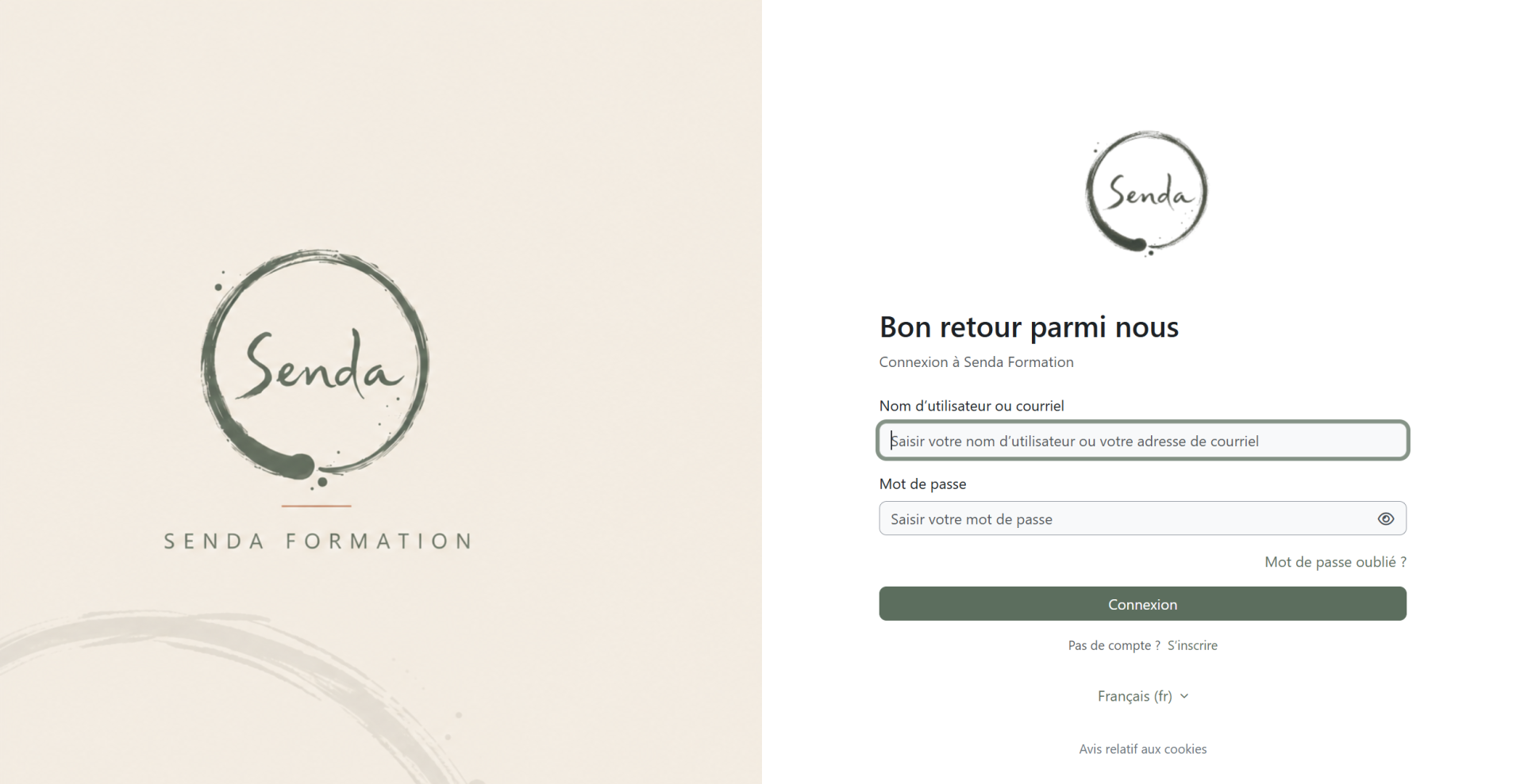 Moodle connexion senda